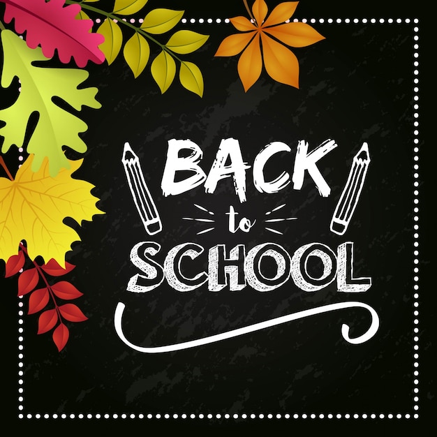 Back to School with Autumn Foliage Poster Design