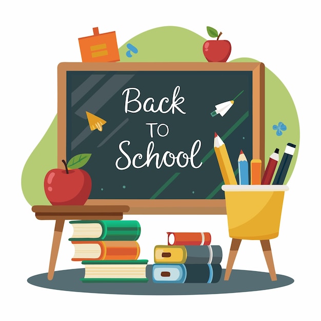 back to school with blackboard