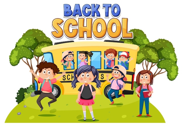 Back to school with student kids