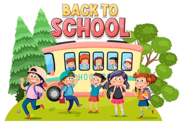 Back to school with student kids