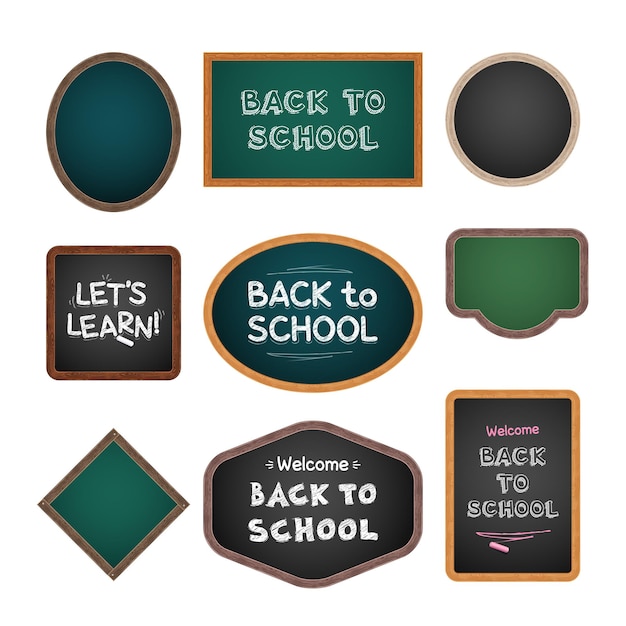 Back to School Wooden Chalkboards Set