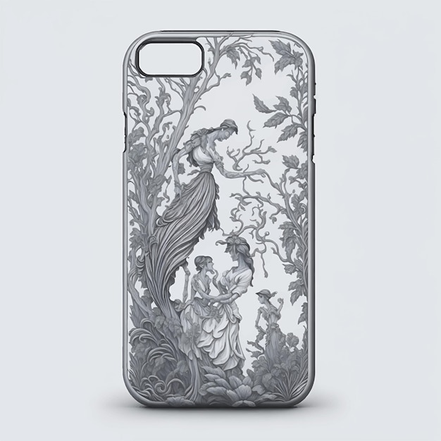 Vector back of smartphone design cover vector illustration