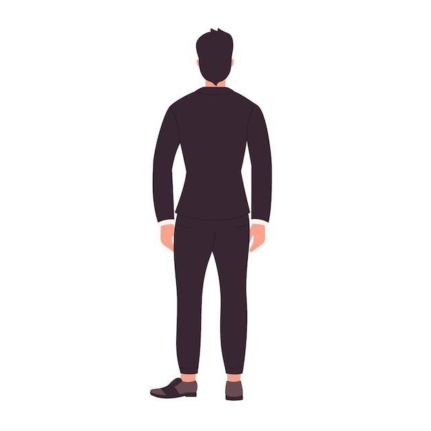 Back view of standing businessman