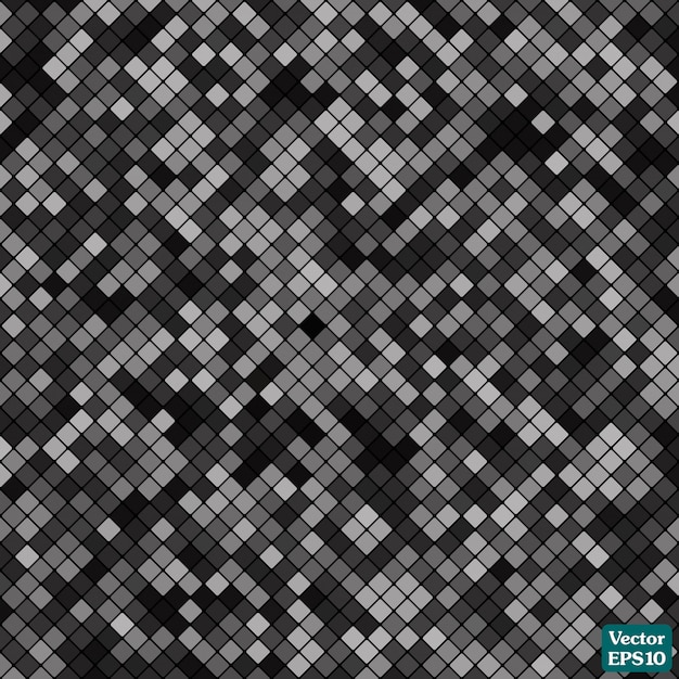 Background abstract mosaic of the grid pixel pattern and squares grey color.