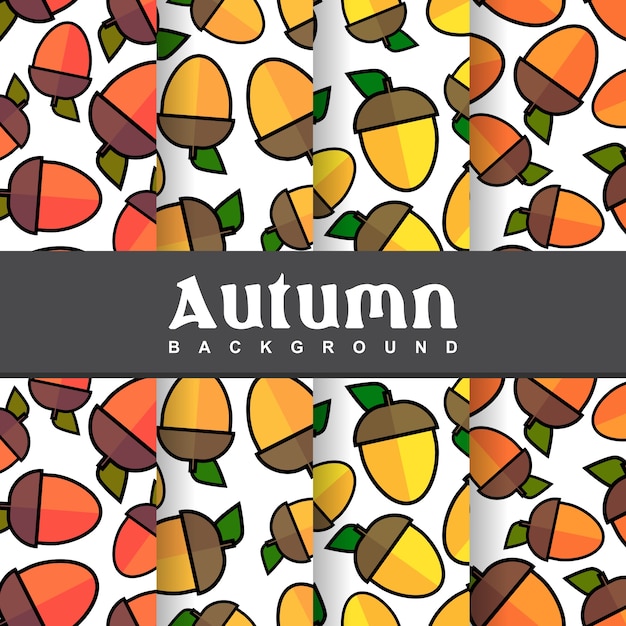 Background of autumn fruit seamless pattern