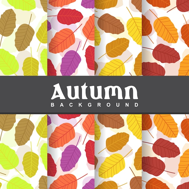 Background of autumn leaf seamless pattern