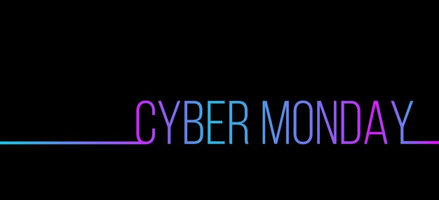 Vector background banner cyber monday black friday neon title