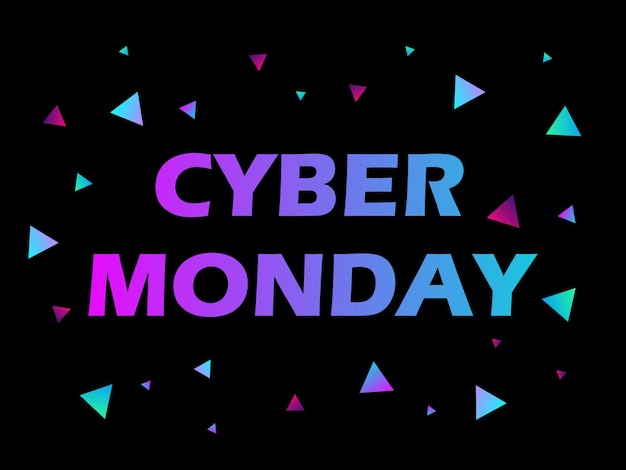 Vector background banner discounts cyber monday black friday neon