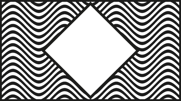 Background Black and White Stripes Rhombus in the Center