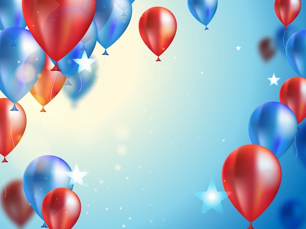 background for celebration with balloons