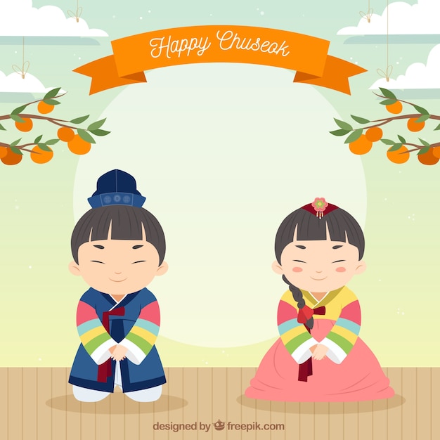 Background for chuseok festival