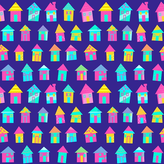 Background of colorful cute house