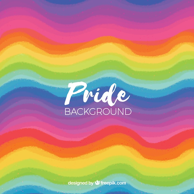 Background of colorful pride day waves