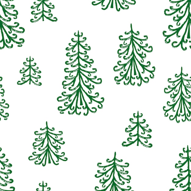 Background of decorative christmas trees