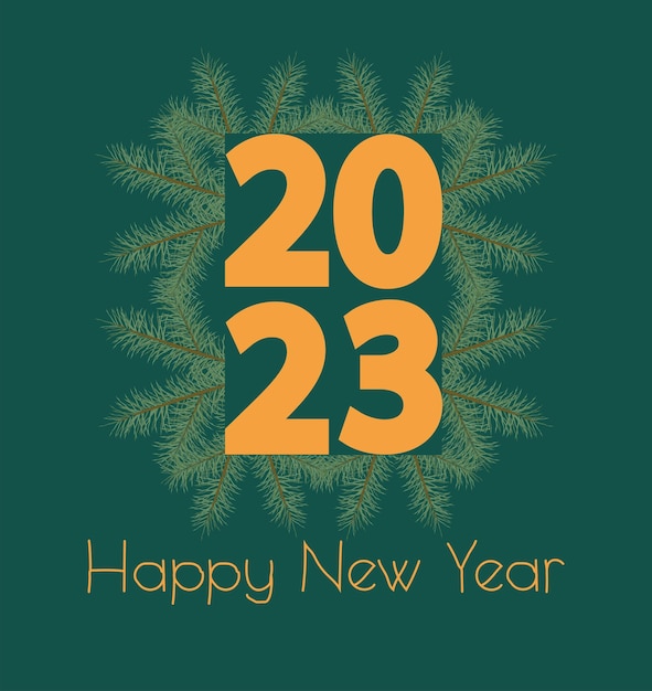 Background design Happy New Year 2023 Greeting Card