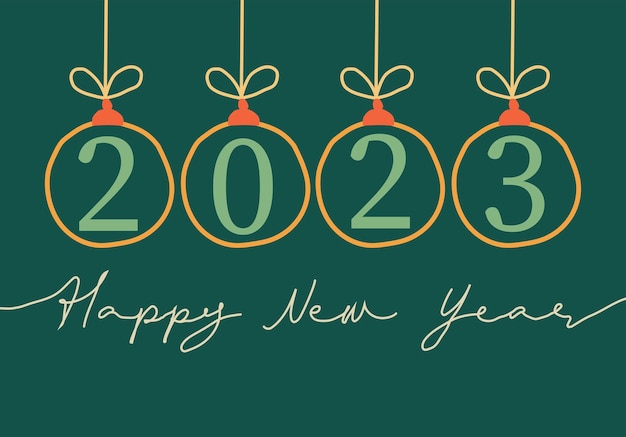 Background design Happy New Year 2023 Greeting Card