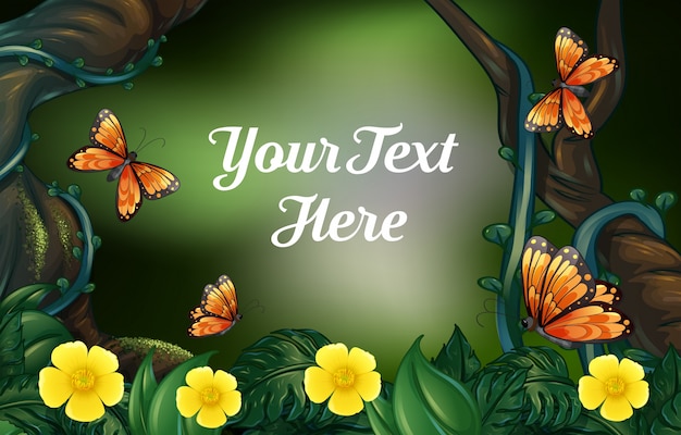 Background design for sample text with nature theme