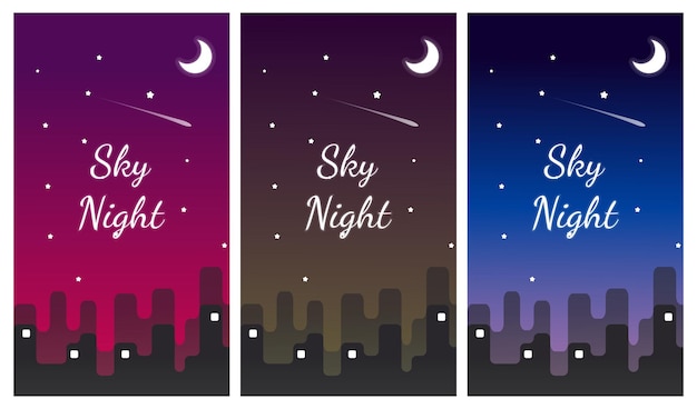 background design for smartphone, night sky background, urban night sky