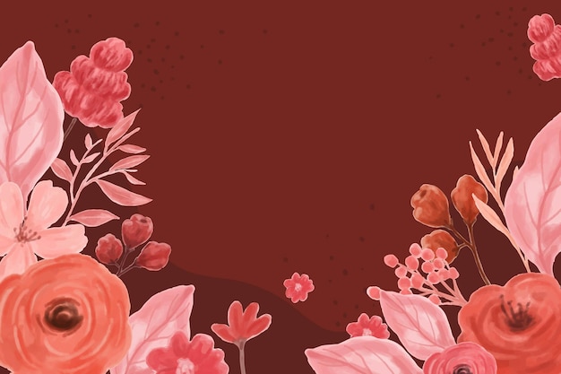 background design with leaves and flowers