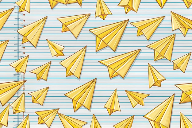 Vector background design with paper airplane pattern