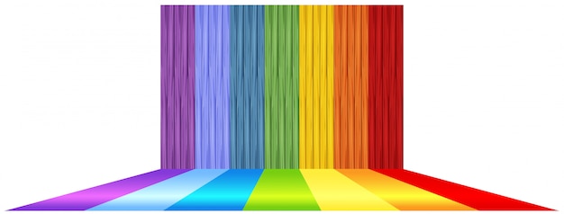 Background design with rainbow floor