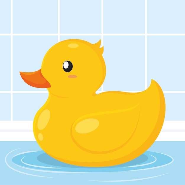 Background duck toys vector illustration