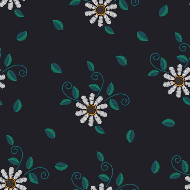 Background of embroidery floral