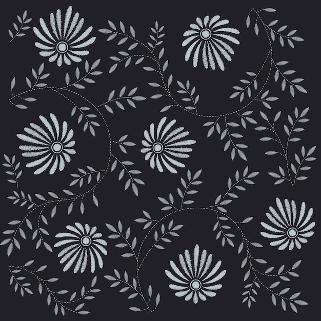 Background of embroidery floral