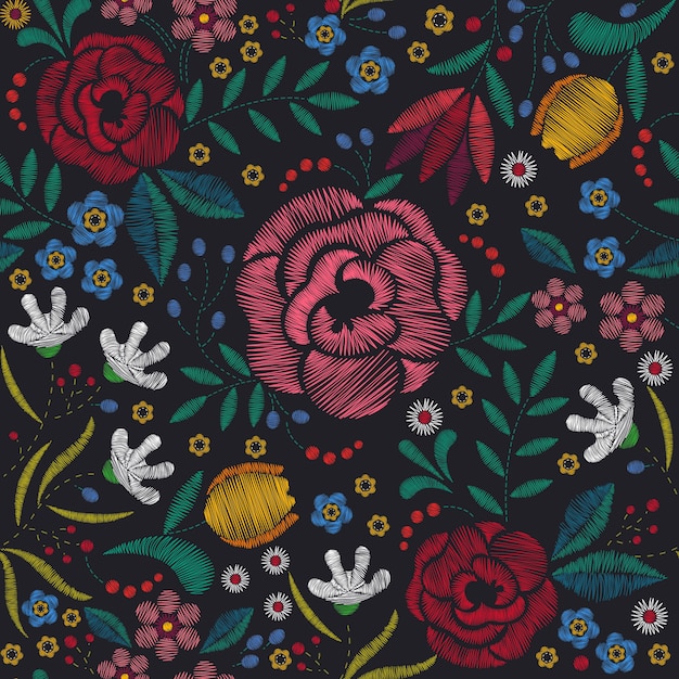 Background of embroidery floral