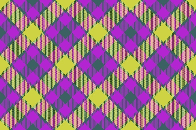 Background fabric textile of plaid texture tartan with a seamless vector pattern check