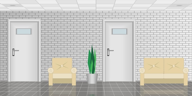 background in the form of an interior of a reception hospital or office.