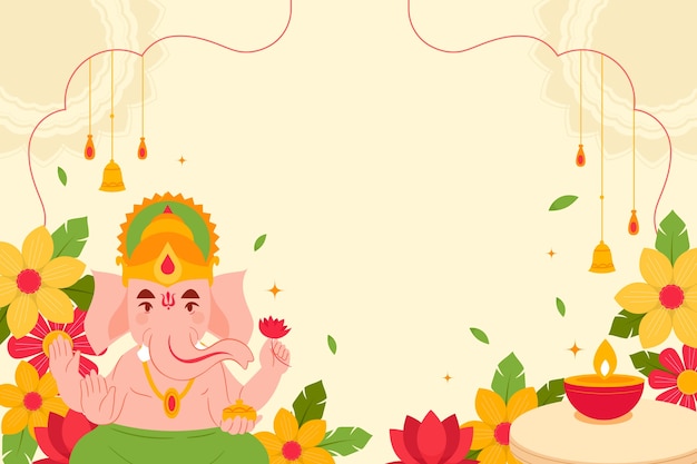 Vector background for ganesh chaturthi