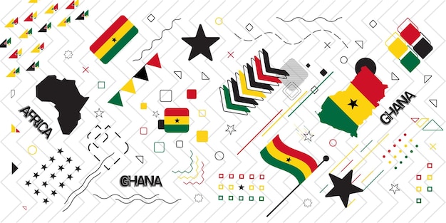 Vector background of ghana independence day, to commemorate the big day of ghana