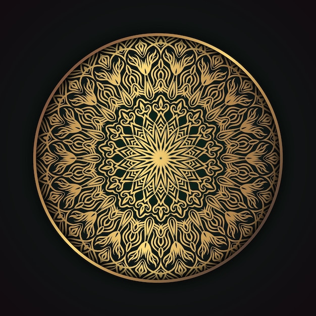 background  gold color mandala design