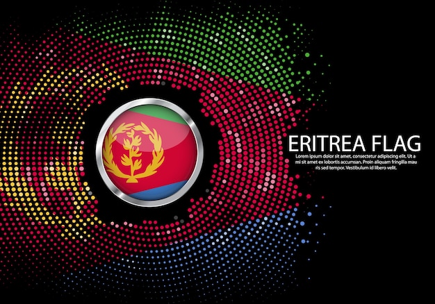 Background Halftone gradient template of Eritrea flag.