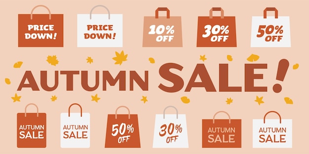 Background illustration of the autumn sale.