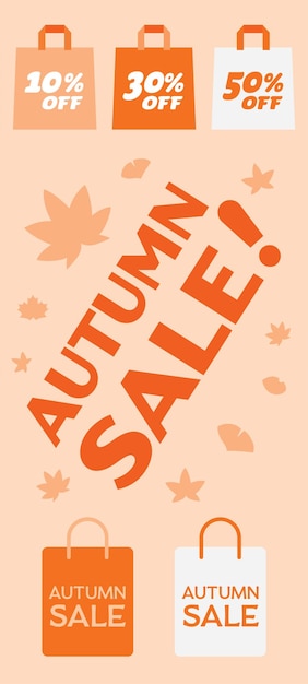 Background illustration of the autumn sale.