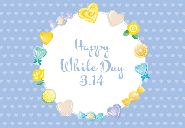 Background illustration of the candy of the white day