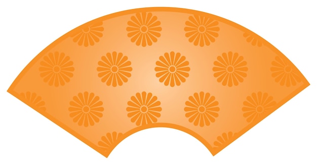 Background illustration of the orange fan of New Year holidays.