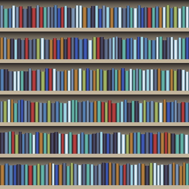 Background of library book shelf