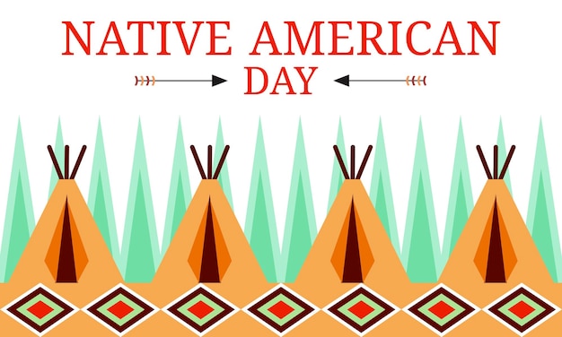 Vector background native america 3