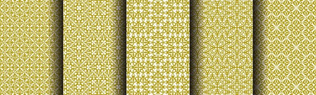 background pattern seamless ethnic geometric gold luxury set collection