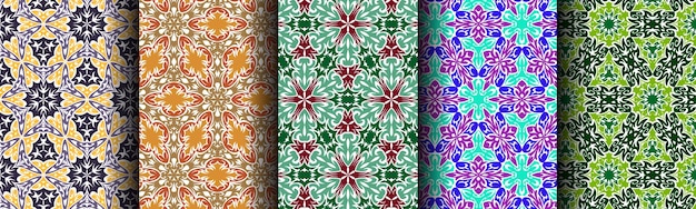 Vector background pattern seamless ethnic geometric luxury set collection