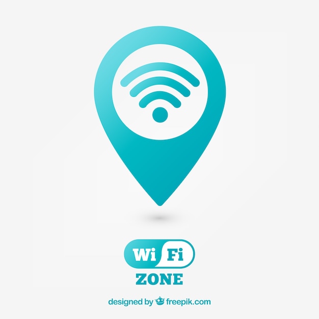 Background of pin map with wifi