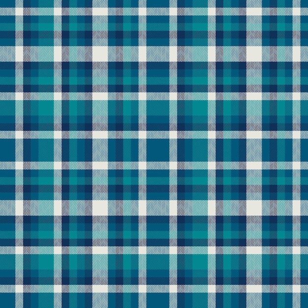 Background plaid check of textile fabric vector with a texture pattern tartan seamless in cyan and white colors