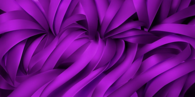 Vector background of purple silk or paper ribbons