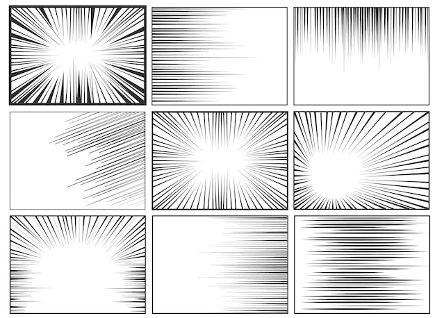 Background of radial lines for comic books.