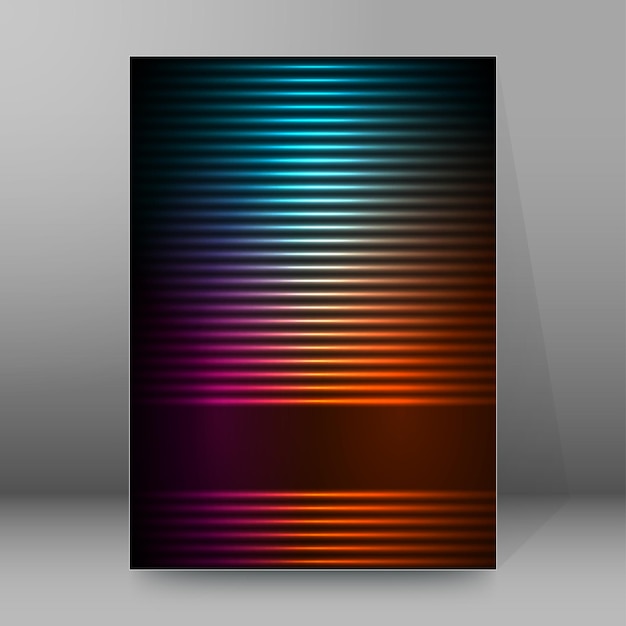 Background report brochure Cover Pages A4 style abstract glow62