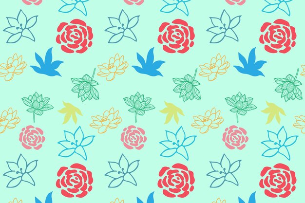 Background seamless Beautiful floral pattern in spring for Wedding anniversary birthday and party