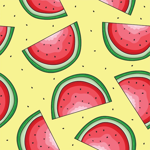 background seamless pattern watermelon